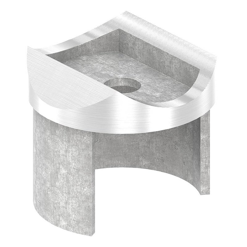 Adapter for 48.3 mm grooved tube connection, AISI304