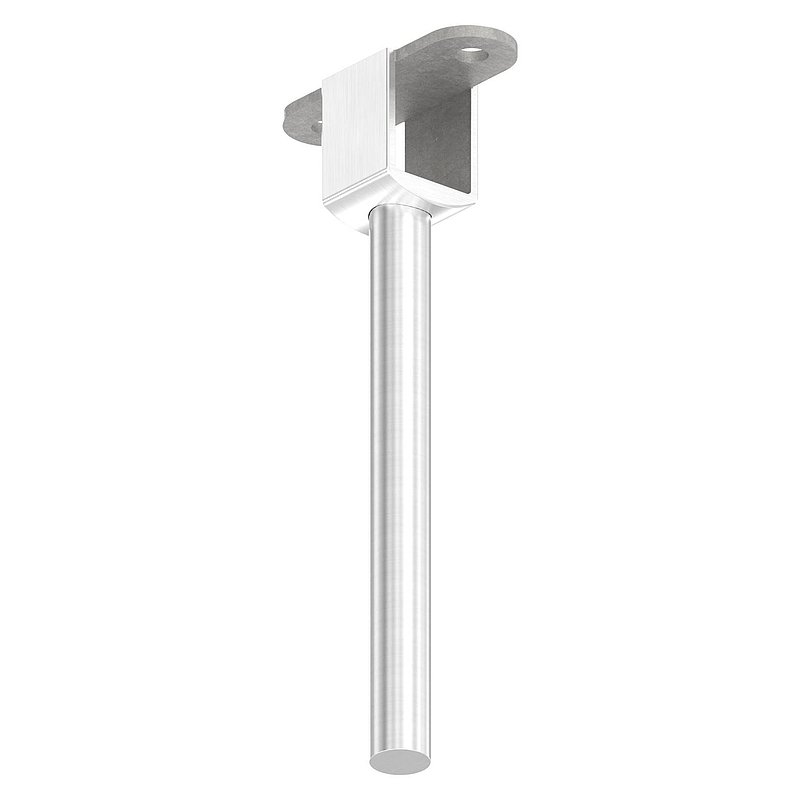 Stift mit Anschlussplatte für LED-Handlauf, voll, V2A