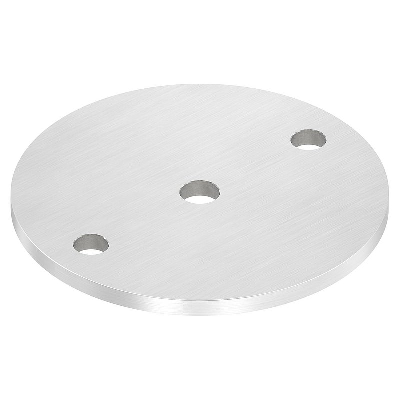 Ankerplatte Ø 120x6mm, mit Längsschliff, V2A