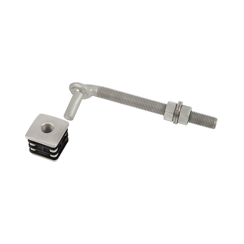 Torband M16 mit Länge 160mm für Rohr 40 x 40mm mit Aluminium-Kappen