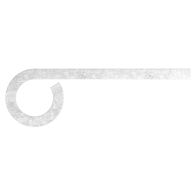 Bande à souder pour gond Ø 16mm, L: 75mm