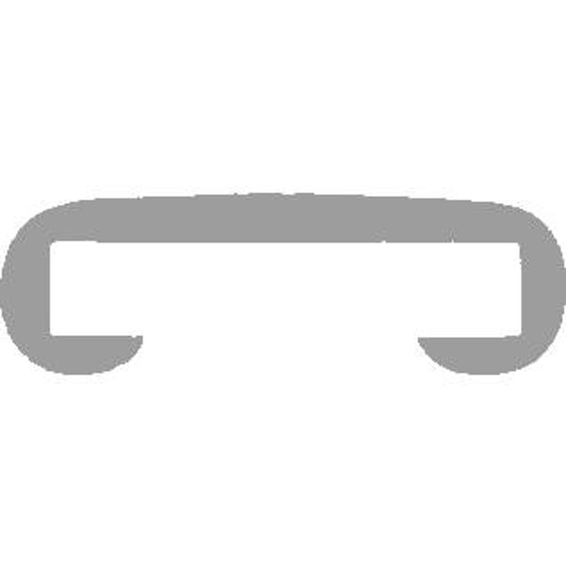Kunststoffhandlauf für 40x8mm, graubeige
