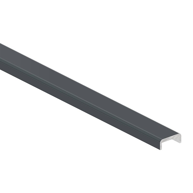 Kantenschutz EXTRA SLIM, für Glas 10,00 - 11,52mm, L: 2000mm, Aluminium RAL 7016