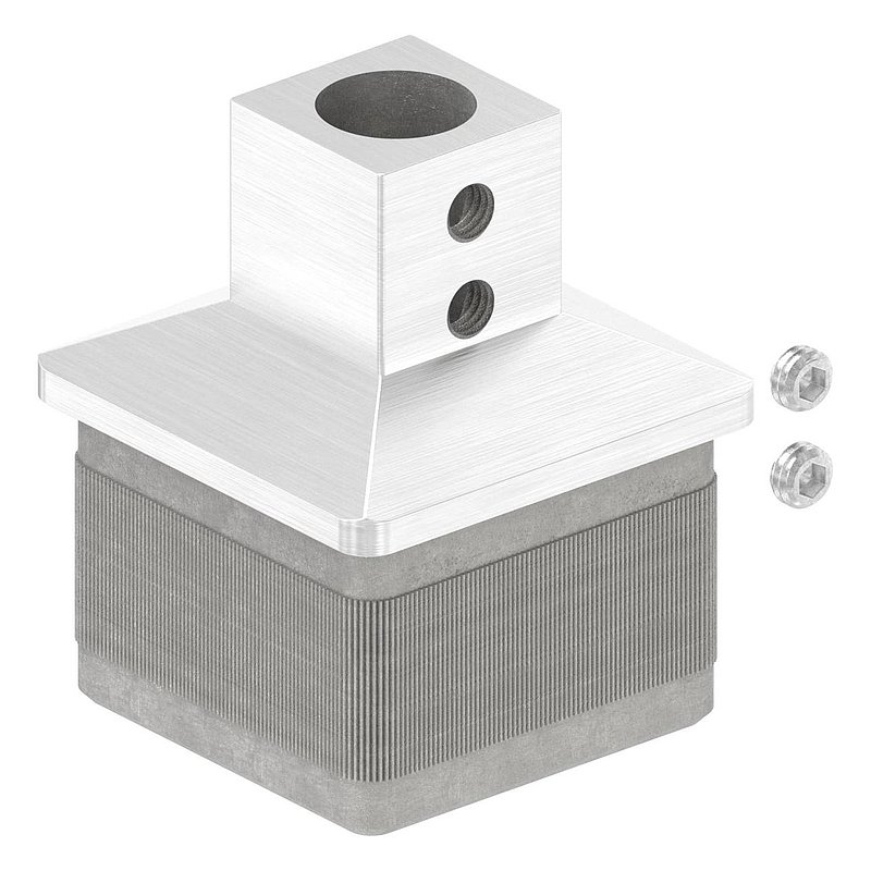 Bouchon pour 40 x 40 x 2,0mm avec perçage 12,2mm, V2A