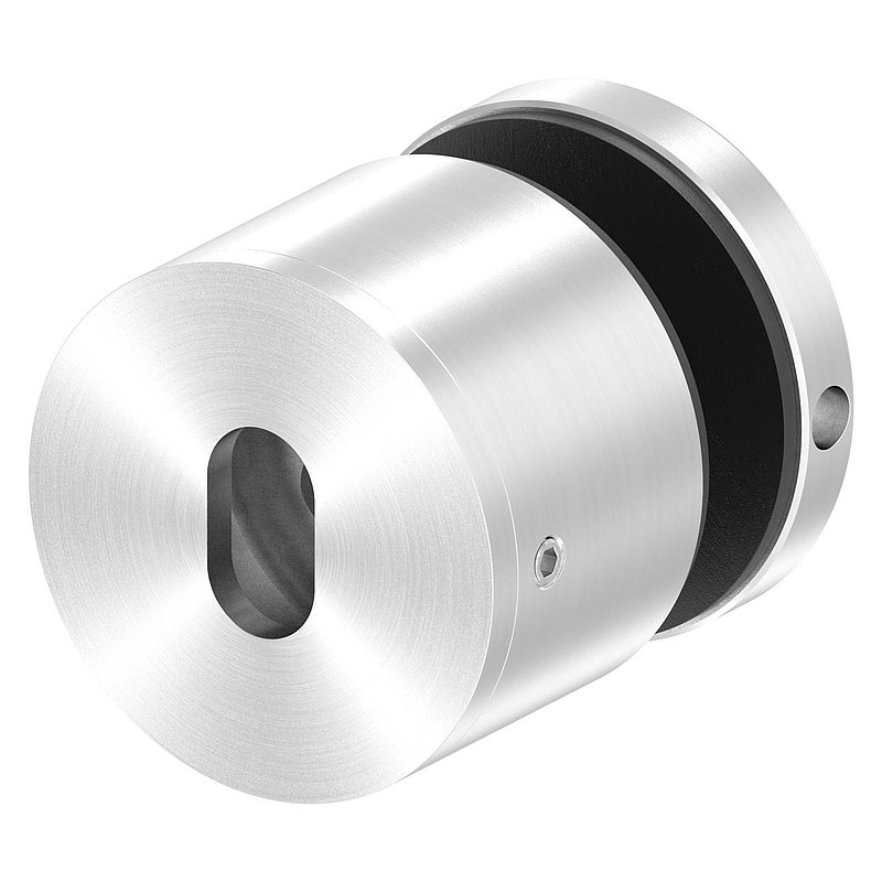 Glaspunkthalter 52mm, flach, verstellbar, V4A