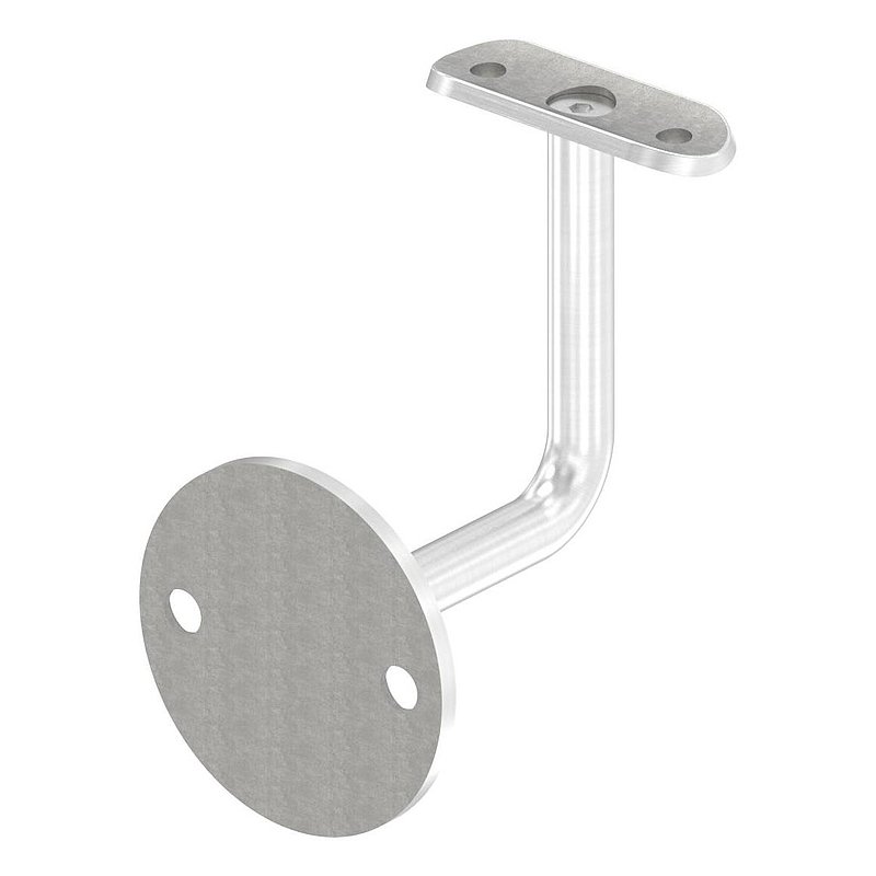 Handrail bracket with handrail connection plate 42.4 mm (round plate and bracket welded),