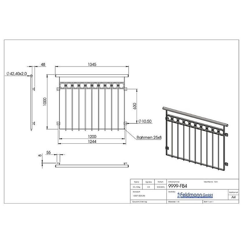 Parapet grille