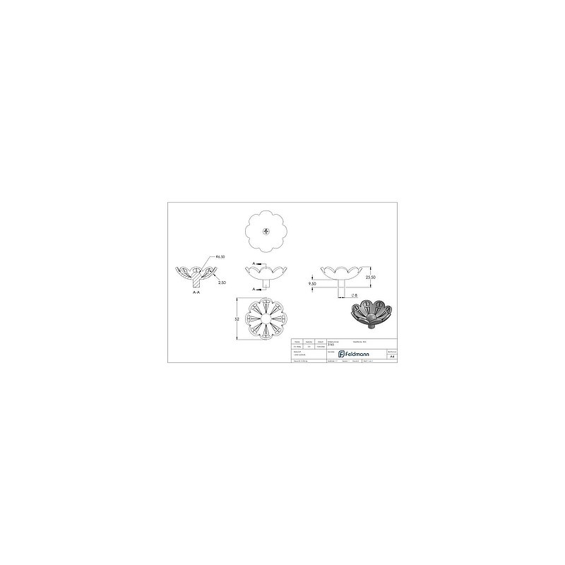 Rosette Ø 50 x 3,0mm
