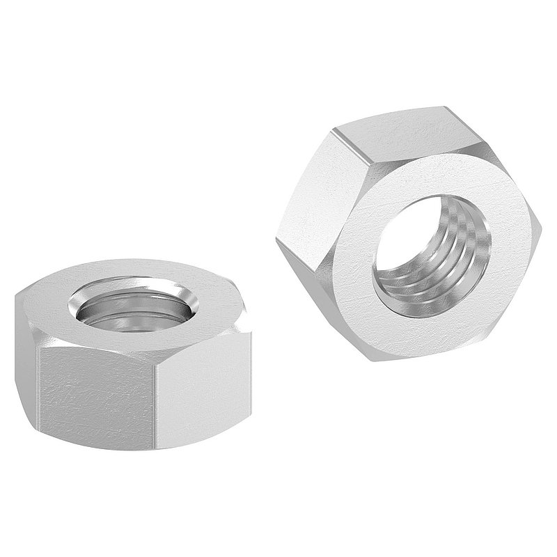 Hexagon nut M8 with left-hand thread, DIN 934, AISI304