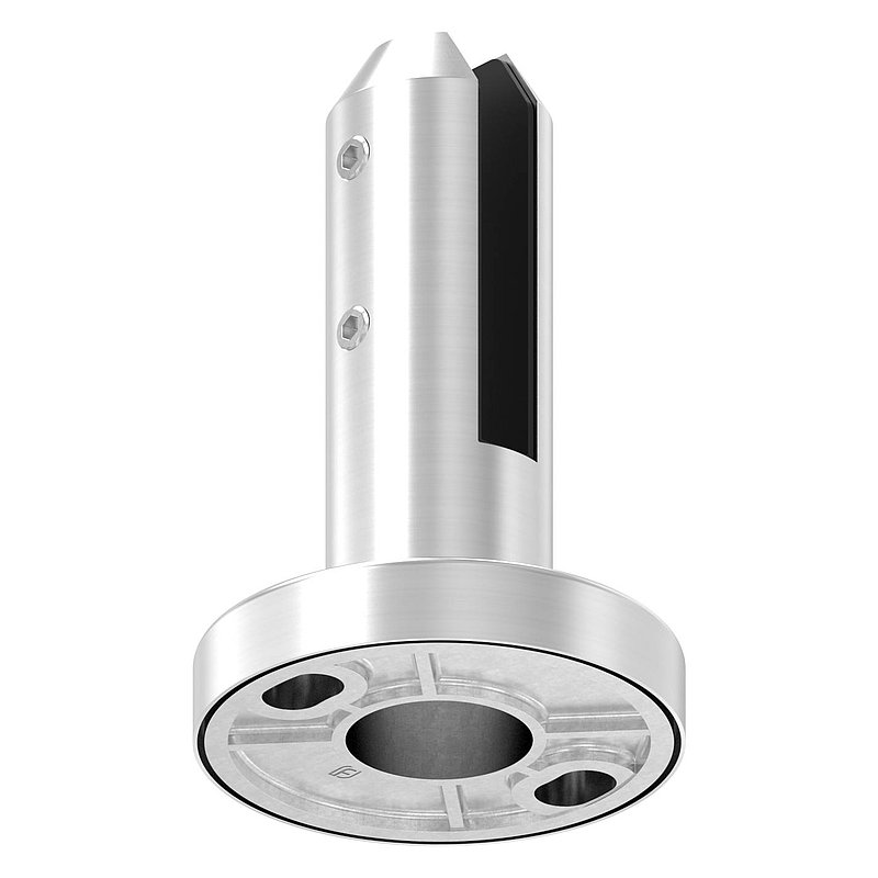 Floor glass holder round, for glass 12 - 12.76mm, AISI316