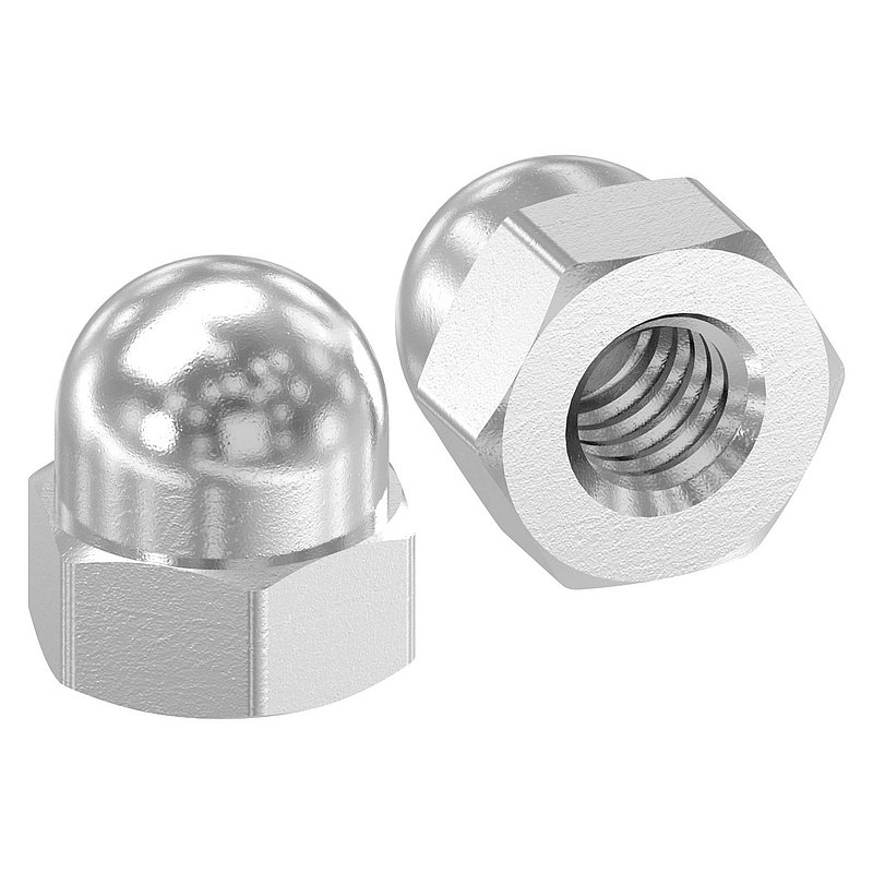 Hexagon cap nut M4, DIN 1587, AISI304