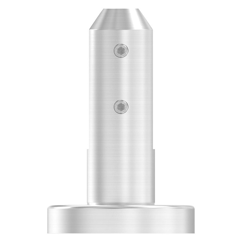 Floor glass holder round, for glass 12 - 12.76mm, AISI316