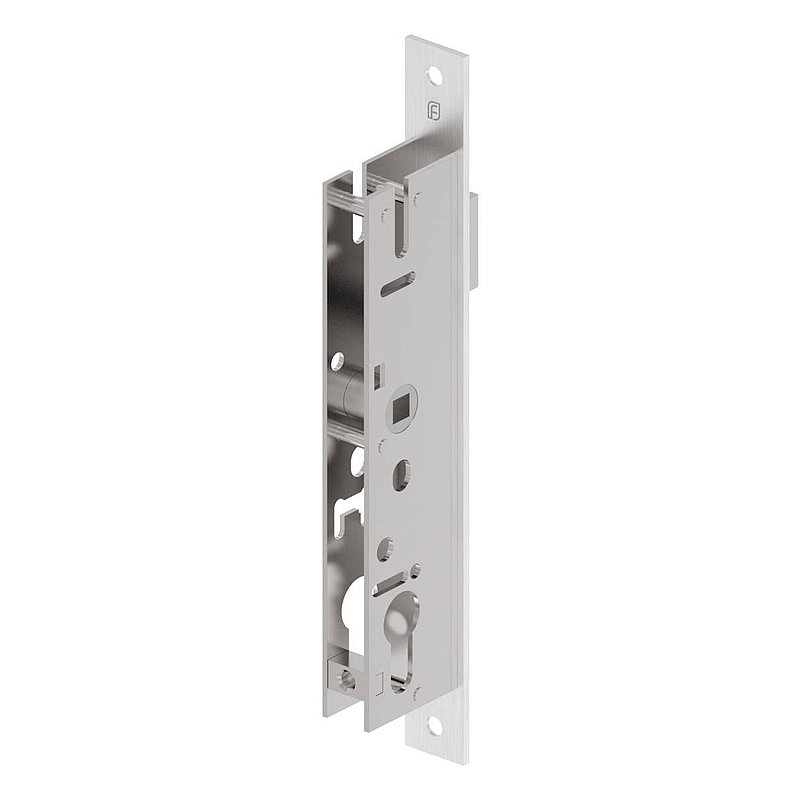 Galvanised tubular frame lock, spacing 72 mm galvanised, backset 30 mm