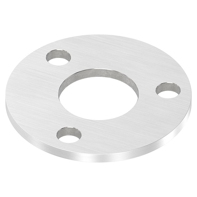 Ankerplatte Ø 100x6mm, mit Längsschliff, V2A