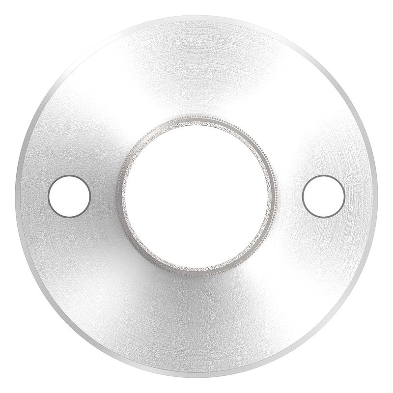 Wand- und Bodenanker mit Rändelung, für Rohr 48,3x2,0mm, V2A