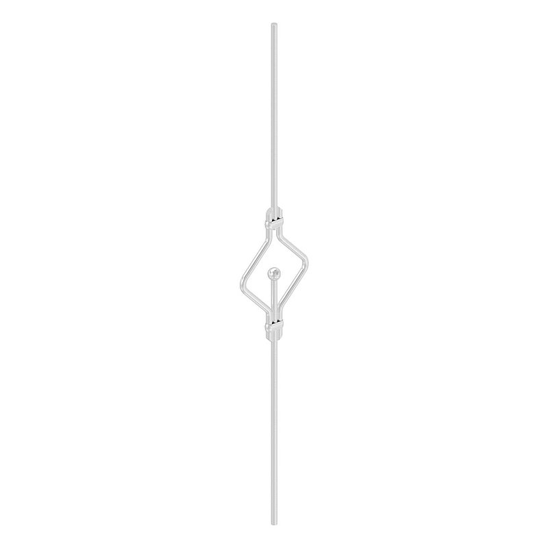 Zierstab aus Ø 12mm, doppelt, H: 1000mm, V2A