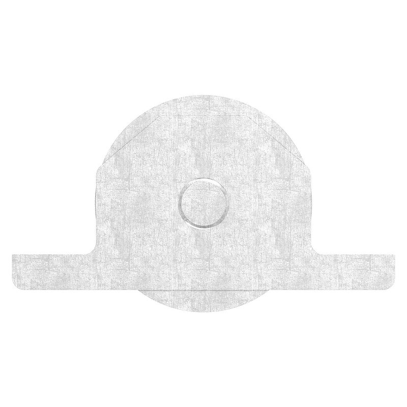 Galet pour porte coulissante, rainure ronde, Ø 88mm, V2A