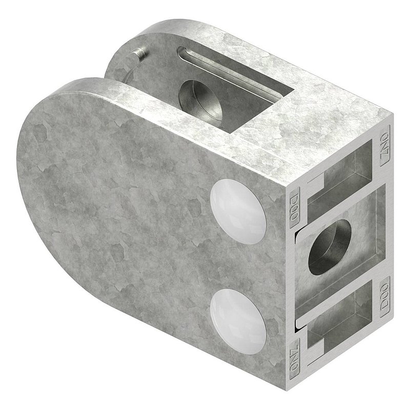 Pince à verre modèle 38, jonction: droite, zinc brut