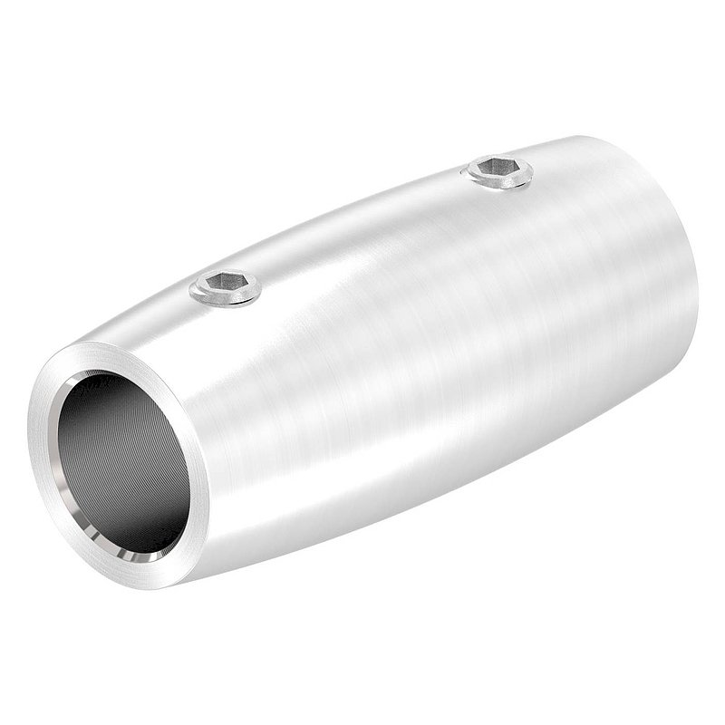 Bar connector for 12mm round, L: 45mm, Ø 20mm, AISI304