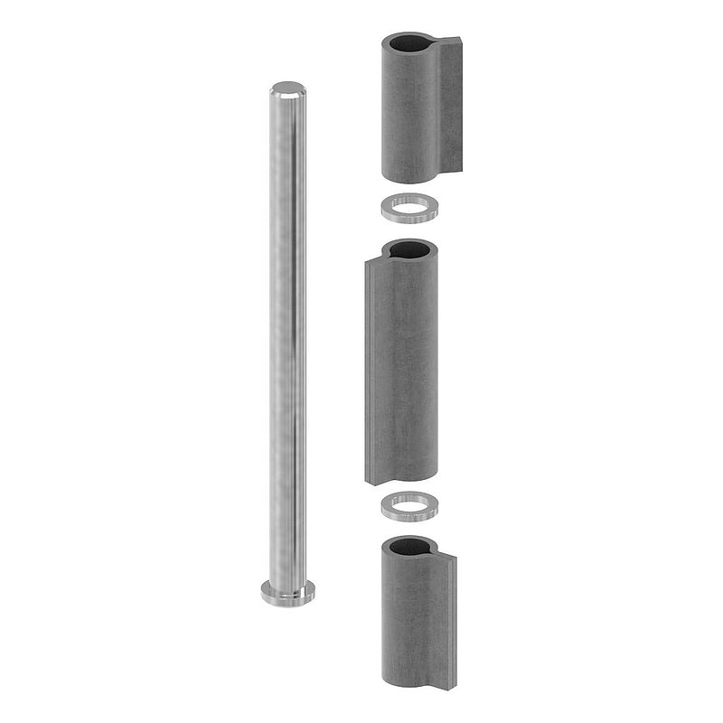 Weld-on hinge 3-piece heavy
