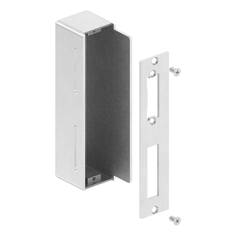 Gâche de serrure rectangulaire, acier inoxydable, avec entraxe 72mm, 40mm, V2A