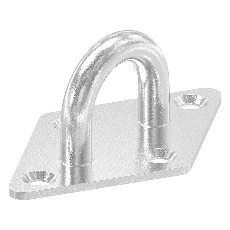 Fixing eyelet with square plate AISI316