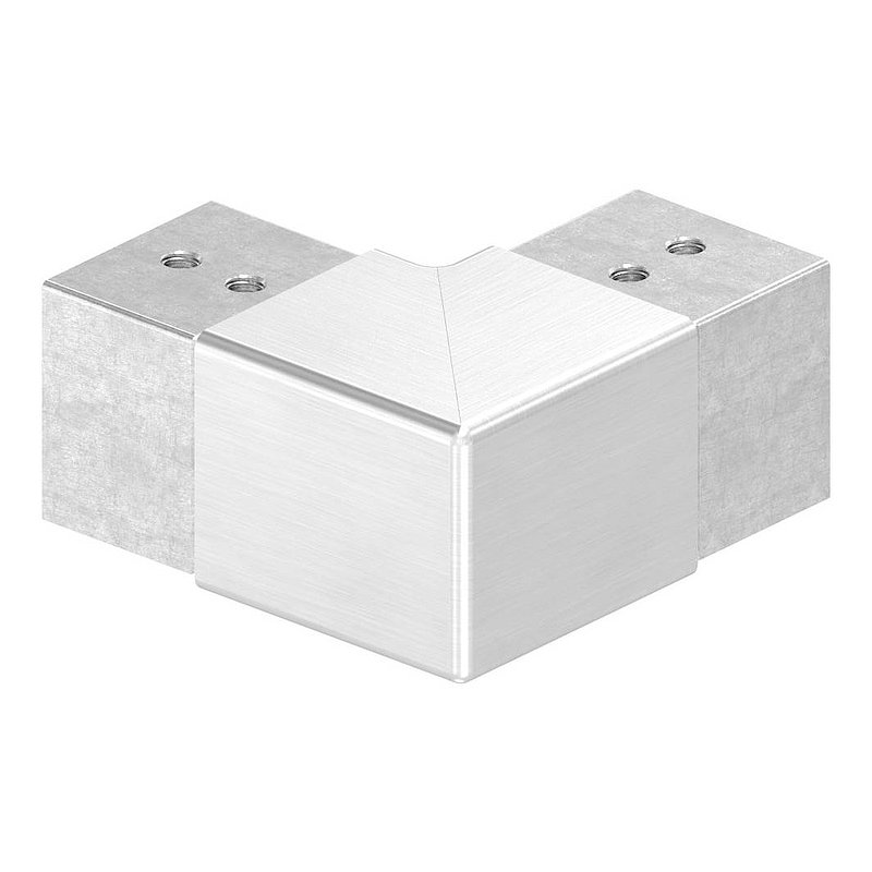 Eckbogen, horizontal, für Nutrohr 40x40mm, V2A
