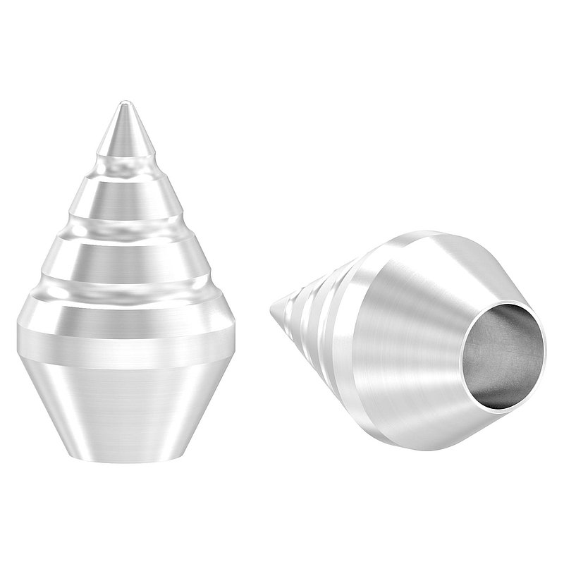 Pointe décorative avec trou de passage Ø 12,2mm, V2A