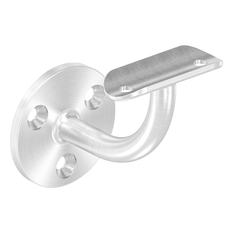 Handlaufhalter mit Handlaufanschlussplatte 33,7mm, (Ronde und Bügel verschweißt),V2A