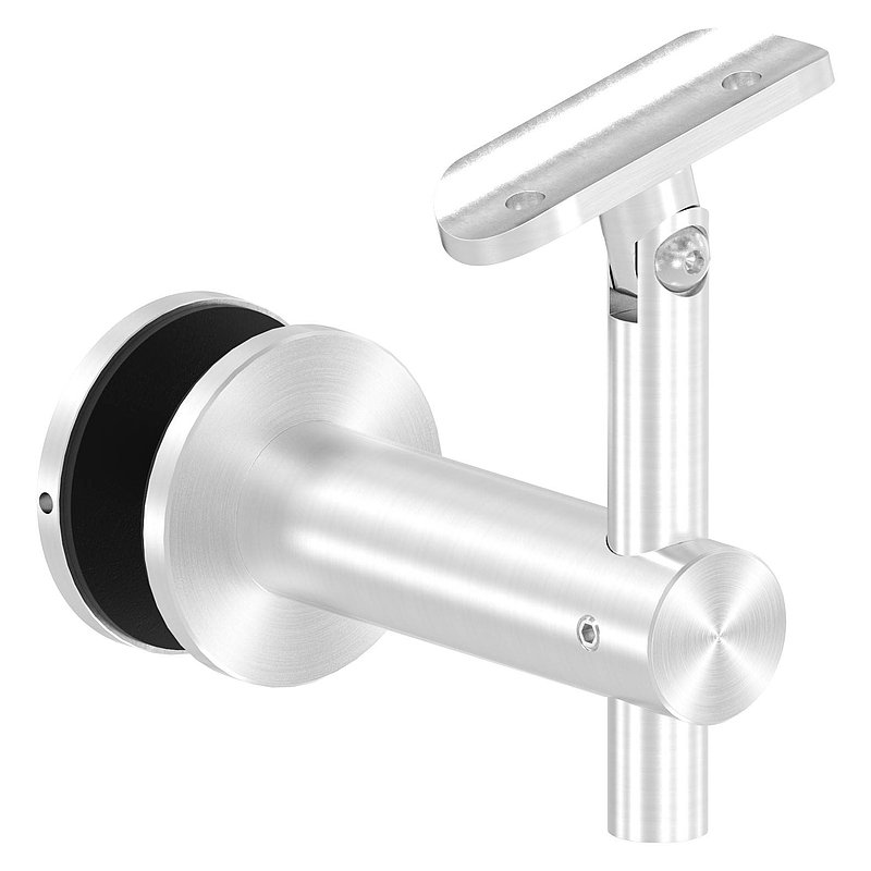 Handrail holder for glass, hinge, handrail connection plate 42.4 mm, AISI304