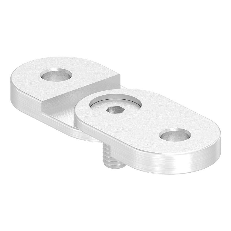 Handlaufanschlussplatte verstellbar, flach, V2A