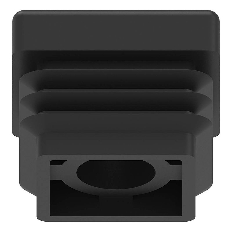 Bouchon plastique pour tube carré 30x30mm avec M10