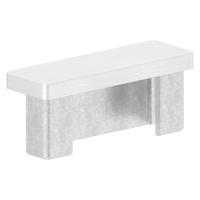 Capuchon à enfoncer, pour tube 60x20x2,0mm, V4A