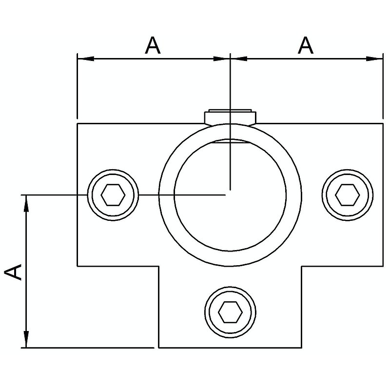 Connecteur, pour tube Ø 33,7mm