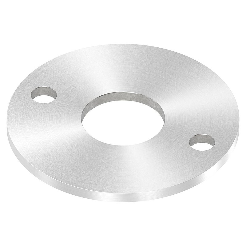 Anchor plate Ø 120x6mm, with round grinding, AISI304