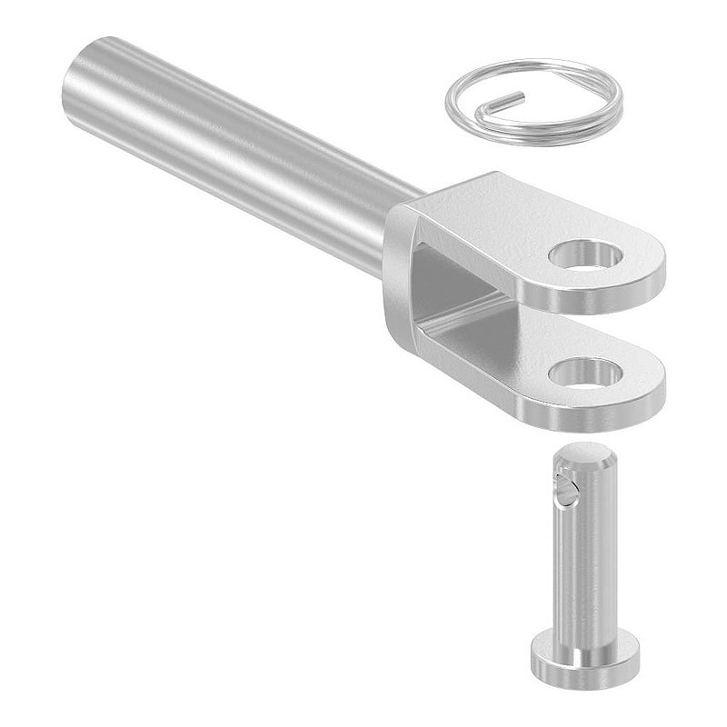 Gabelterminal mit Innengew. M5 links, V4A