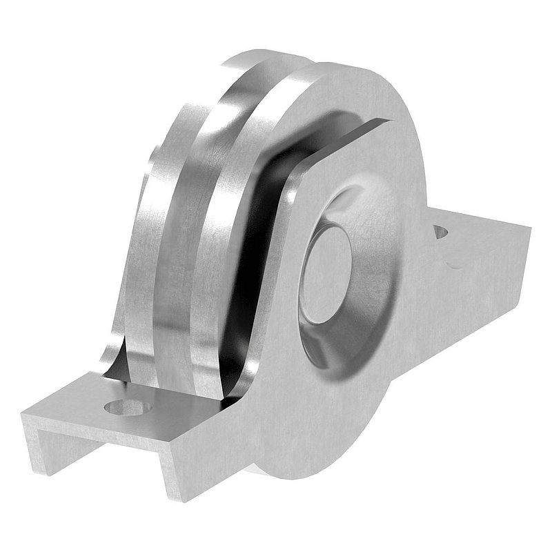 Schiebetorrolle 78mm mit U-Rille 8x8mm