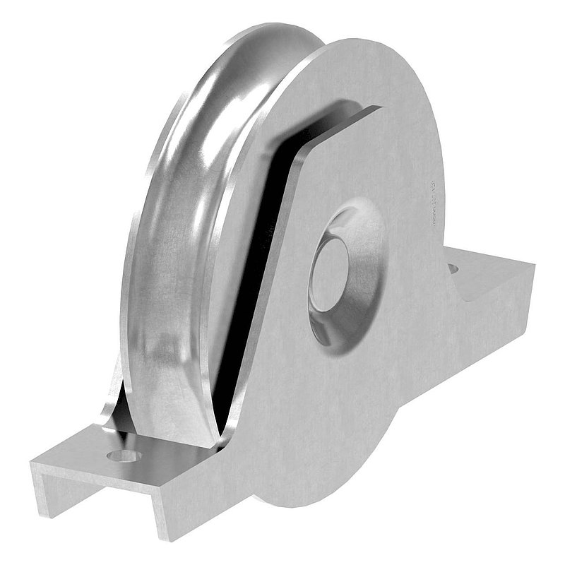 Galet pour porte coulissante avec rainure ronde