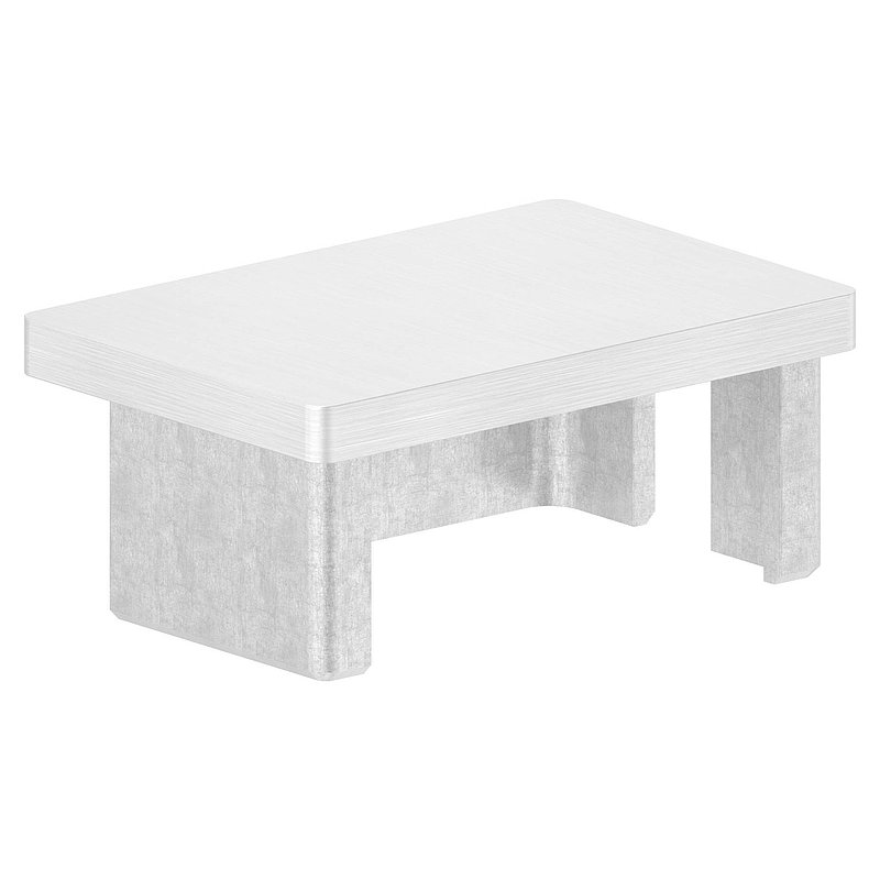 Capuchon à enfoncer, pour tube 60x40x2,0mm, V2A