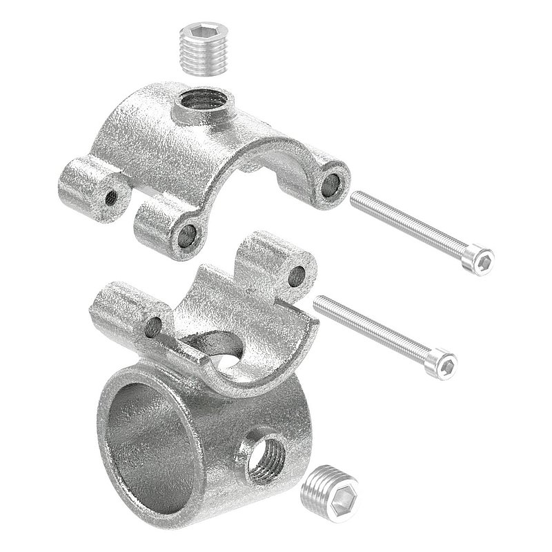 Raccord en croix à charnière, pour tube Ø 42,4mm