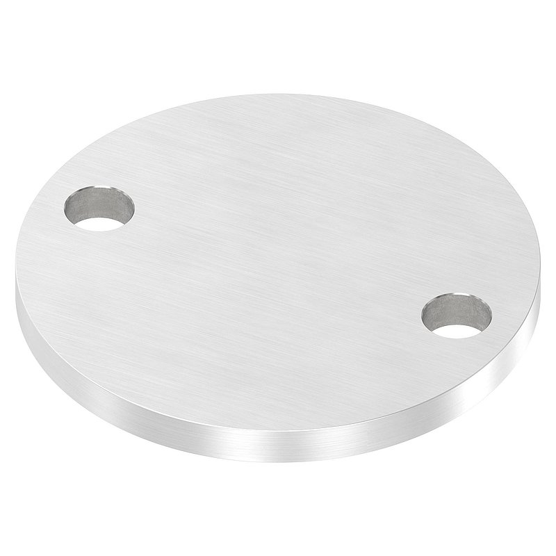 Ankerplatte Ø 100x8mm, mit Längsschliff, V2A