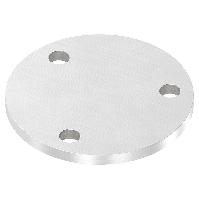 Ankerplatte Ø 120x8mm, mit Längsschliff, V2A