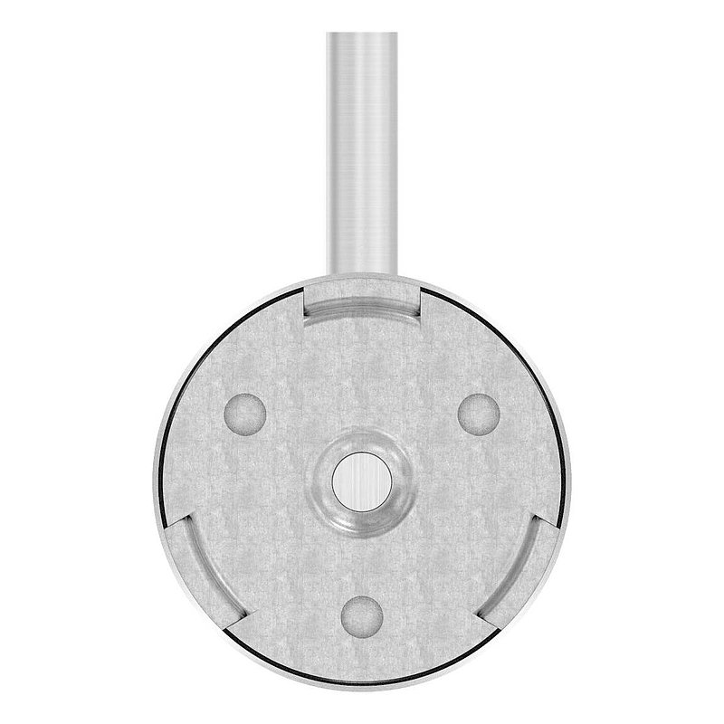 Handrail bracket incl. clip rosette (round plate and bracket welded), AISI304