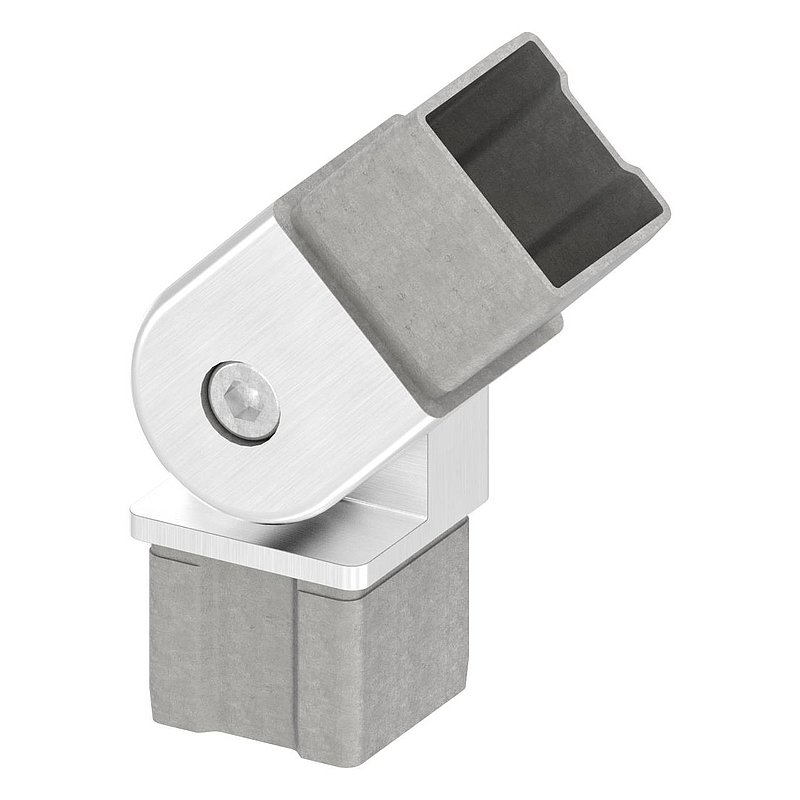 Raccord articulé pour tube 40x40x2,0mm, V4A