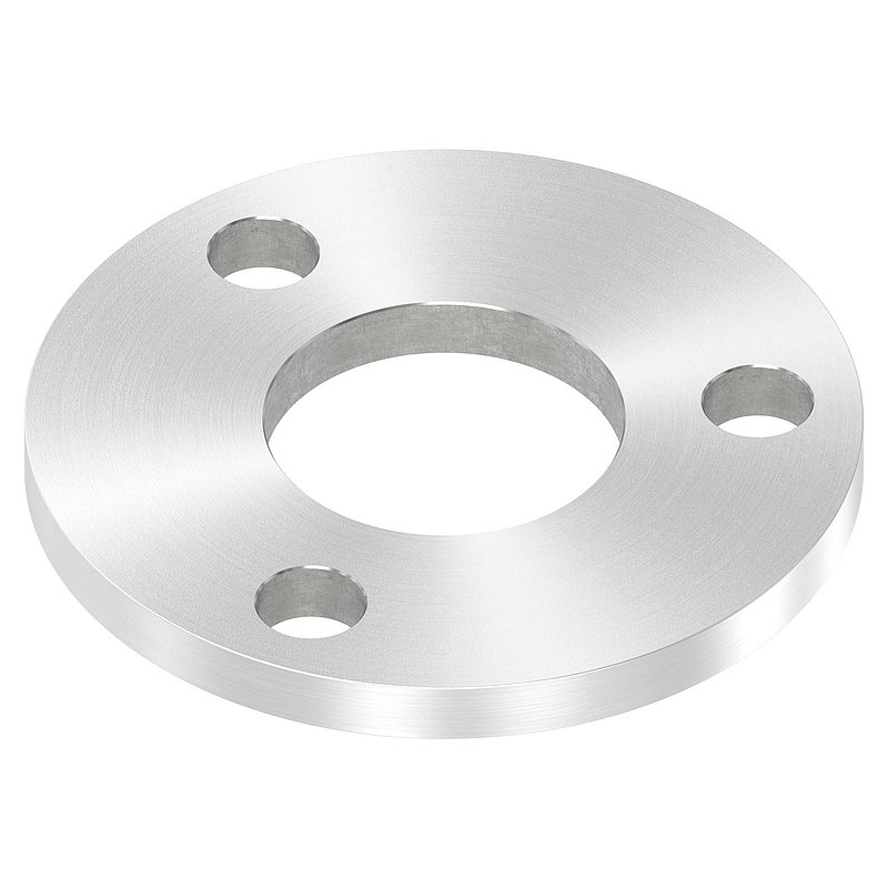 Anchor plate Ø 100x8mm, with round grinding, AISI304