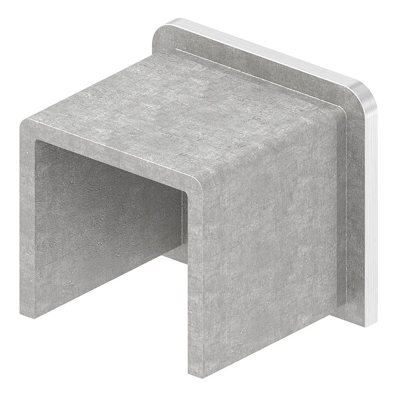 End cap for stainless steel U-profile 80530-XXX, AISI304