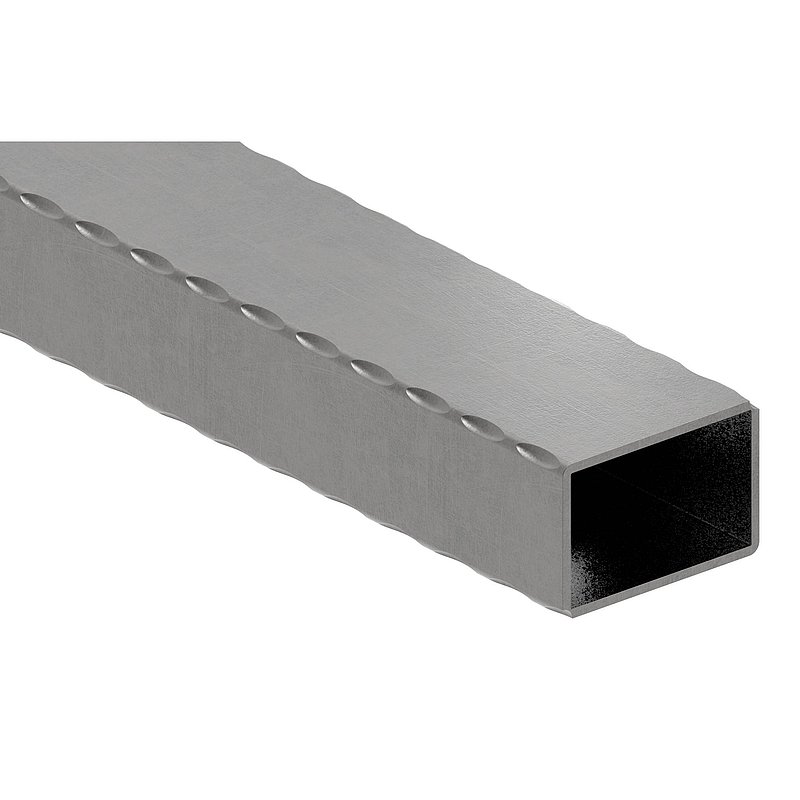 Rechteckrohr 60x40x2,5mm, L: 3000mm, gehämmert