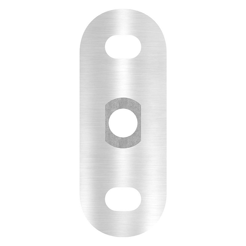 Plaque de raccordement de mains courantes, 42,4mm avec trous oblongs, V2A