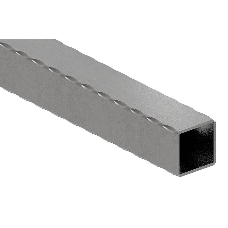 Quadratrohr 40x40x2,5mm, L: 3000mm, gehämmert