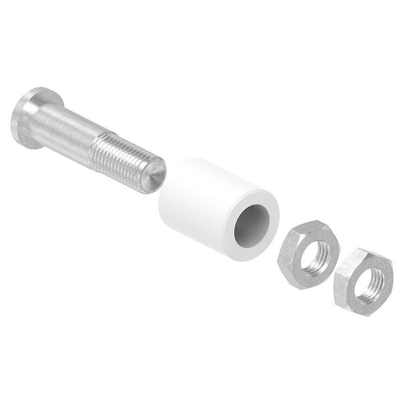 Führungsrolle Ø 30 x 40mm, Gewinde M16, V2A